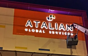 งานติดตั้งป้ายไฟ LED ไฟออกหลัง บริษัทATALIAN บางนา